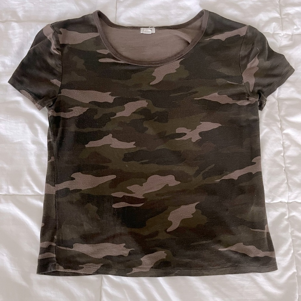 Garage Lightweight Camo Crop Top